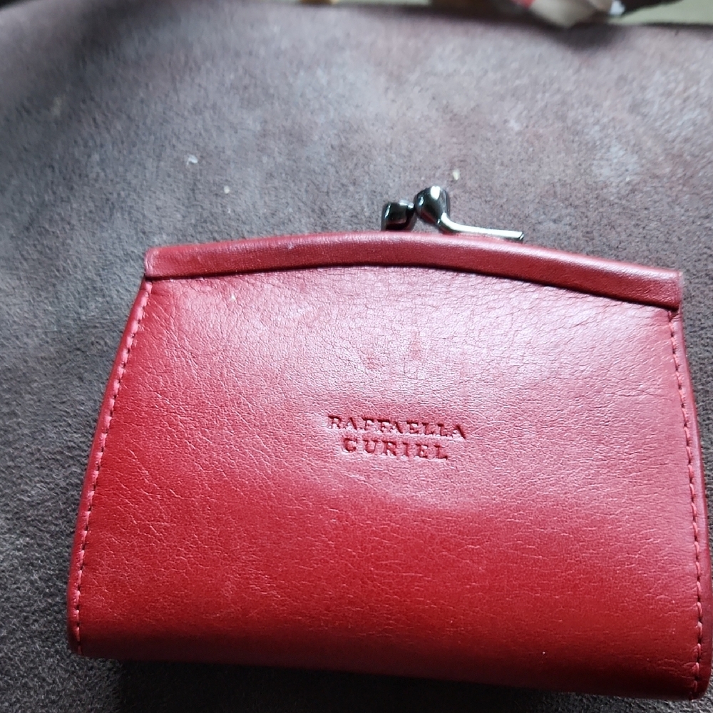 Raffaella Curiel Red Leather Coin Purse